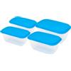 Giò Style Set contenitori alimenti 4 pz rettangolare (da 0,5 a 2,0 lt) ERMETICI Azzurro 6