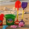Set Giochi da Spiaggia Portatile Secchiello e Paletta Colorato per Sabbiera