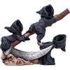 Nemesis Now Mischievous Reapers 3 Baby Reapers on Scythe Figurine, 15.5cm, Resin
