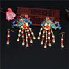 Stile Cinese Capelli Oreficeria Molletta per Cloisonne Phoenix Corona Collana
