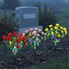 Lampada Commemorativa a Fiori Accensione Automatica Notturna per Cimitero,