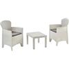 IPAE-PROGARDEN IPAE PROGARDEN Set Da Giardino Polipropilene Akita Bianco Arredo Esterno