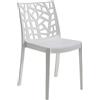 BICA Sedia In Polipropilene Matrix Bianco Arredo Esterno Giardino Terrazzo