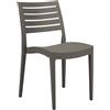 GRANDSOLEIL Sedia In Polipropilene Firenze Moka Arredo Esterno Giardino Terrazzo