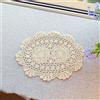 4X Stile Vintage Uncinetto Cotone Tovaglietta Ovale Centrini Pizzo Fiore Tavolo