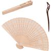 SEPWGUMD Set di 2 Ventagli a Mano in Bambù con Pine di Capelli, Elegante Ventaglio da Via