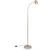 BRILONER - Lampada Da Terra Orientabile GU10 Max. 9W Satin Metallic 127,5cm | Interruttore A Pedale Piantana Salotto Arco Soggiorno Camera Lettura Spot Da Pavimento Illuminazione Interni