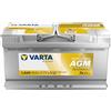 VARTA Professional Dual Purpose AGM (LA95) 12V 95Ah 850A - Batteria AGM per camper, roulotte & barche, starter e servizi, manutenzione zero, alta energia
