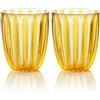 Guzzini - Bicchiere basso in bio-based plastic, giallo, DOLCEVITA (Confezione da 2)