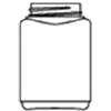 Neolab e 6913 a collo largo piazza serbatoio, HDPE, 1000 ML VOLUME nominale, Tappo a Vite