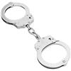 kh security Manette Polizia Standard, Argento, Double Lock, Acciaio Inox, Incl. 2 Chiavi