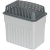 WENKO Umidificatore con blocchi granulari da 2 kg, deumidificatore, può contenere fino a 2,8 l di umidità, testato in laboratorio, ricaricabile, riduce la muffa e gli odori, 23 x 24 x 15,5 cm, grigio