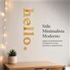 Adesivo Murale Lettere Hello, Decorazione Murale Acrilico Moderno, per