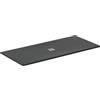 Ideal Standard - Ultra Flat S+, Piatto doccia rettangolare ultrasottile in resina effetto pietra, 200x90cm, Ideal Solid, Scarico centrale, Nero