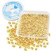 aupawdy 900pcs 2mm Perline oro Perline distanziali tonde perle di metallo