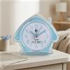 Sveglia a Forma di Casa Orologio Trasparente da Tavolo Decorazione Floreale
