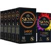 SKYN Preservativi ANALLERGICI Non-Latex Profilattici 50 Large + 5 Five Senses