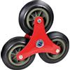 UNIKO Ruota Uniko Gomma Piena Carrello per Scale (Set 3 Ruote) Ø 160 mm x 20