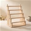 Scaffale in Legno con 5 Ripiani Robusto Espositore a Gradini Rustico per