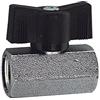 RIEGLER 103329-373.03 - Mini rubinetto a sfera, sabbiato, MS vern, impugnatura a battente, G 1/2 IG, 1 pezzo