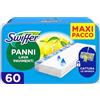 Swiffer Wet Lavapavimenti Panni Umidi, 60 Panni, Limone Maxi.