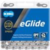 KMC eGlide EPT Catena a 9, 10 e 11 velocità, argento scuro, 118 maglie