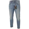 LEVI'S Jeans Uomo 512 W31/L32 Blu Mid Faded Linen Mix Slim Tapered
