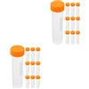 2 PCS Centrifuga in Provetta Provette Con Tappo Tubi Trasparenti
