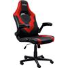 GXTrust Yezz Sedia Gaming Inclinabile con Braccioli Imbottiti, Rosso | Regolabile in Altezza, Gas di Classe 4, Fino a 140 kg, Rivestimento in Tessuto, per PC Ufficio Gioco