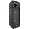 Pyle Sistema Altoparlante PA Portatile, Speaker 1600 Watt, Suono Stereo da Esterno con Doppi Woofer da 30 cm, Tweeter Piezo da 8,6 cm, Cassa Tromba 12,7 x 30,5 cm, Crossover Integrato
