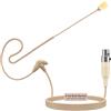 Pyle Cuffie Microfono Sovrauricolari Professionali con Microfono ad Archetto Color Carne, Omnidirezionale Cablato, Condensatore, Cavo Mini XLR 4 Poli per Mixer o Sistema Shure