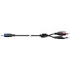 QUIK LOK - Cavo Audio SX/40-3K Minijack Stereo 3,5 mm a 2 RCA Maschio 3 Metri per Collegamento Audio Hi-Fi, Mixer, PC, TV, Smartphone