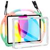 TOPESCT Custodia per bambini per iPad A16 di 11a/10a generazione (2025/2022) 11/11, realizzata in silicone adatto ai bambini, con protezione schermo integrata, custodia antiurto con manico e