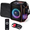 Pyle Cassa Bluetooth Potente, Altoparlante Bluetooth Portatile, Cassa Audio, Speaker, 100 Watt con Bassi Profondi e Acuti Nitidi