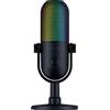 Razer Seiren V3 Chroma con DSP a 32 bit - Microfono USB RGB con DSP audio a 32 bit - Microfono a condensatore supercardioide - Elaborazione audio intelligente basata IA | Nero