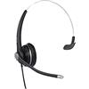 SNOM A100M Monoaurale Auricolare per tutti i telefoni da scrivania Snom, Passivo cancellazione di rumore Microfono, Superior Wideband Audio Grazie Per Optimized Speaker sintonia; Nero; 00004341