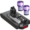 Keenstone Batteria per Dyson V11, 8000mAh Batteria a scatto di ricambio per V11 Absolute/V11 Extra/V11 Fluffy/V15 Detect