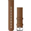 Garmin Cinturino Originale serie fēnix 5, 6, 7, Instinct, Instinct 2, Epix (Gen 2), Forerunner 935, 945, 955, quatix 5, 6, 7 e MARQ, 22mm, Sgancio rapido, Pelle italiana, Brown Italian & Silver