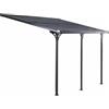 Gardiun KIS13015 - Pergola da parete Elliot - 15 m² 495 x 300 x 225/270 cm Alluminio e Policarbonato