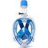 K2O - Maschera da Snorkel di Superficie Visione Panoramica, Blu, Unisex, Unisex - Adulto, MS1012, blu, L/XL
