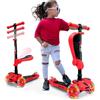Hurtle Monopattino a 3 Ruote, Monopattino Bambino e Bambina da 2 Anni, Monopattino a Spinta, Monopattino in Altezza a Tre con Sedile a Ribaltamento, Scooter per Bambini con Ruote a LED Multicolore