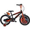 Street Art Bici da Bambino 16'' Ragazzo, Bicicletta, Nero e Arancione, 16