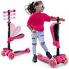 Hurtle Monopattino a 3 Ruote, Monopattino Bambino e Bambina da 2 Anni, Monopattino a Spinta, Monopattino in Altezza a Tre con Sedile a Ribaltamento, Scooter per Bambini con Ruote a LED Multicolore