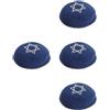 4 pezzi Kippah ebraica israeliana: berretto da preghiera con Stella di David