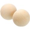 uxcell Per legno 2 palline tonde 60mm diametro perline grezze in legno massello