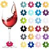 SGERUFZ 24 Pezzi Segnabicchieri Silicone, Segna Bicchieri Calici, Colorati Riuti