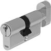 Yale CILINDRO PROFILATO CON POMOLO SERIE 'Y500' mm 25+10+45 = 80 (30+50) nichelato...