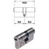 CISA Cilindro Profilato Doppio +10+45 = 100 (50+50) Cisa Astral Tekno Pro 45 mm