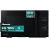 Hisense Forno a microonde Inverter 23L, potenza 900W | 5 livelli di potenza, Rivestimento in ceramica, Vetro oscurato premium, Cottura uniforme, Facile da pulire, Controllo manuale