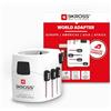 SKROSS | 1.103145 | PRO Light | Adattatore Universale da Viaggio a 2 e 3 Poli per Schuko. Tensione e Potenza nominale: 100V - 630W / 250V - 1575W - Adatto a PC e Asciugacapelli. Protezione Anti Scossa